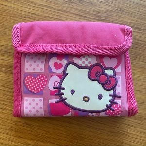 Hello Kitty pink trifold wallet like new condition Sanrio circa 2010